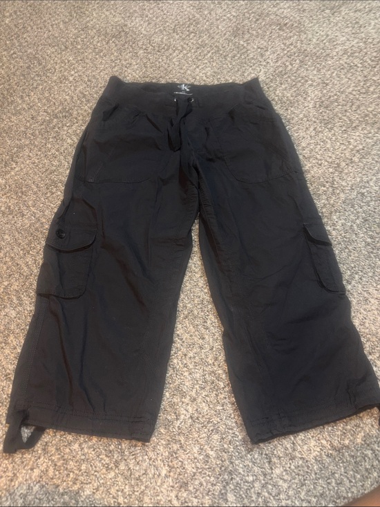 Calvin Klein Pants - 100% cotton Black Cargo Capris with Utility Pockets